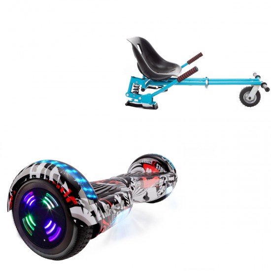 Elektromos Hoverboard GoKart Szett Lengéscsillapítókkal, 6.5 colos, Regular Last Dead Junior, Standard Hatótávolság, Kék HoverKart Lengéscsillapítókkal, Smart Balance
