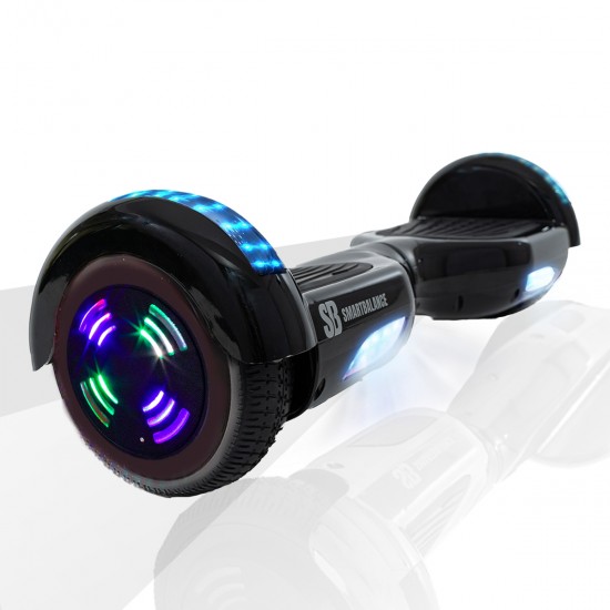 Elektromos Hoverboard GoKart Szett Lengéscsillapítókkal, 6.5 colos, Regular Black Junior, Standard Hatótávolság, Fekete HoverKart Lengéscsillapítókkal, Smart Balance 2